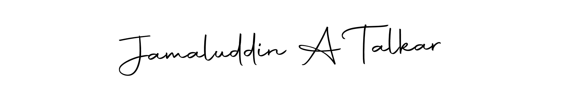 The best way (Autography-DOLnW) to make a short signature is to pick only two or three words in your name. The name Jamaluddin A Talkar include a total of six letters. For converting this name. Jamaluddin A Talkar signature style 10 images and pictures png