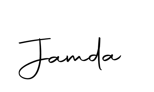 The best way (Autography-DOLnW) to make a short signature is to pick only two or three words in your name. The name Jamda include a total of six letters. For converting this name. Jamda signature style 10 images and pictures png