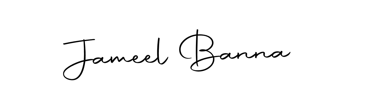 You should practise on your own different ways (Autography-DOLnW) to write your name (Jameel Banna) in signature. don't let someone else do it for you. Jameel Banna signature style 10 images and pictures png