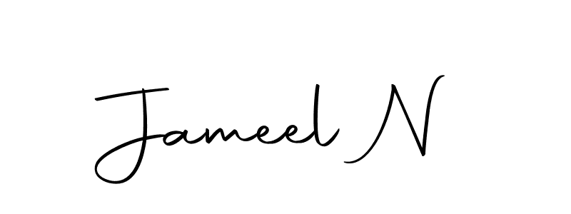 Make a beautiful signature design for name Jameel N. Use this online signature maker to create a handwritten signature for free. Jameel N signature style 10 images and pictures png