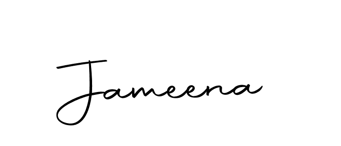 Design your own signature with our free online signature maker. With this signature software, you can create a handwritten (Autography-DOLnW) signature for name Jameena. Jameena signature style 10 images and pictures png