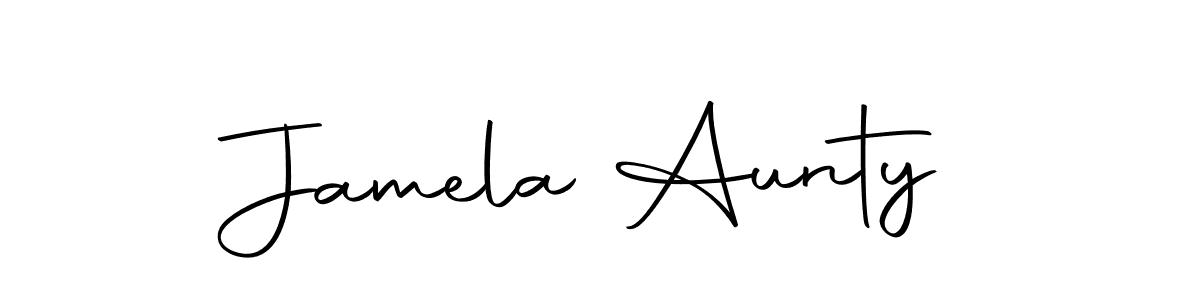 Design your own signature with our free online signature maker. With this signature software, you can create a handwritten (Autography-DOLnW) signature for name Jamela Aunty. Jamela Aunty signature style 10 images and pictures png