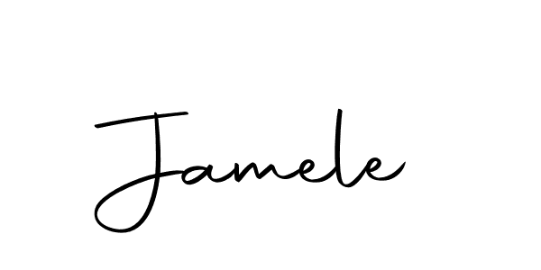 You should practise on your own different ways (Autography-DOLnW) to write your name (Jamele) in signature. don't let someone else do it for you. Jamele signature style 10 images and pictures png