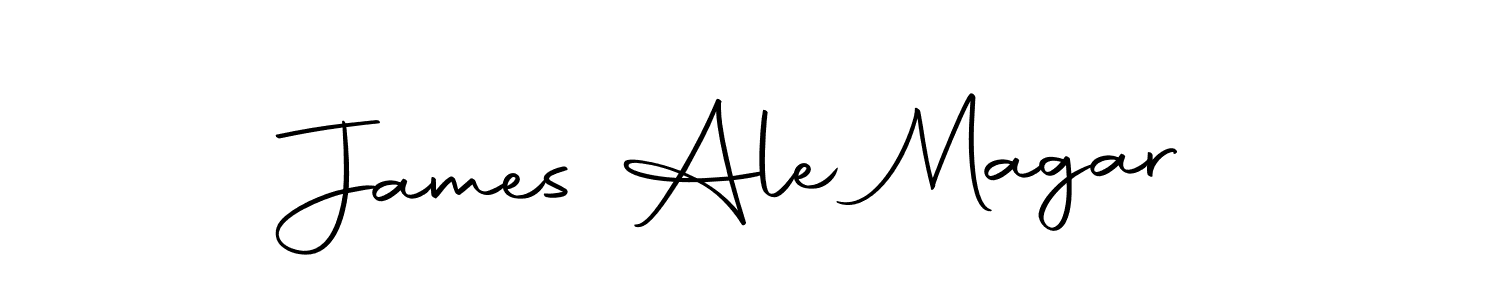 You should practise on your own different ways (Autography-DOLnW) to write your name (James Ale Magar) in signature. don't let someone else do it for you. James Ale Magar signature style 10 images and pictures png