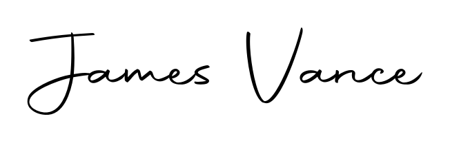 You should practise on your own different ways (Autography-DOLnW) to write your name (James Vance) in signature. Don't let someone else do it for you. James Vance signature style 10 images and pictures png