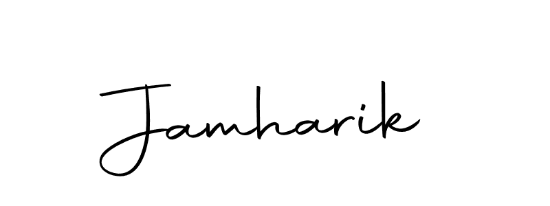 The best way (Autography-DOLnW) to make a short signature is to pick only two or three words in your name. The name Jamharik include a total of six letters. For converting this name. Jamharik signature style 10 images and pictures png