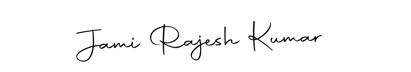 How to make Jami Rajesh Kumar name signature. Use Autography-DOLnW style for creating short signs online. This is the latest handwritten sign. Jami Rajesh Kumar signature style 10 images and pictures png
