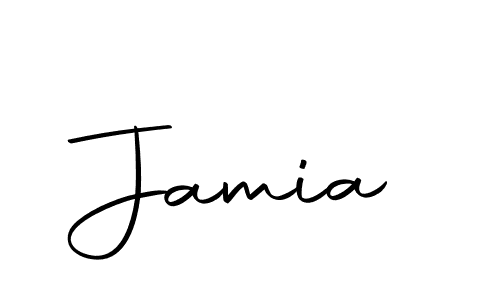 Design your own signature with our free online signature maker. With this signature software, you can create a handwritten (Autography-DOLnW) signature for name Jamia. Jamia signature style 10 images and pictures png