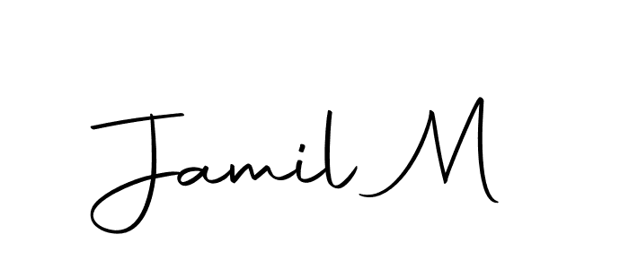 How to make Jamil M signature? Autography-DOLnW is a professional autograph style. Create handwritten signature for Jamil M name. Jamil M signature style 10 images and pictures png