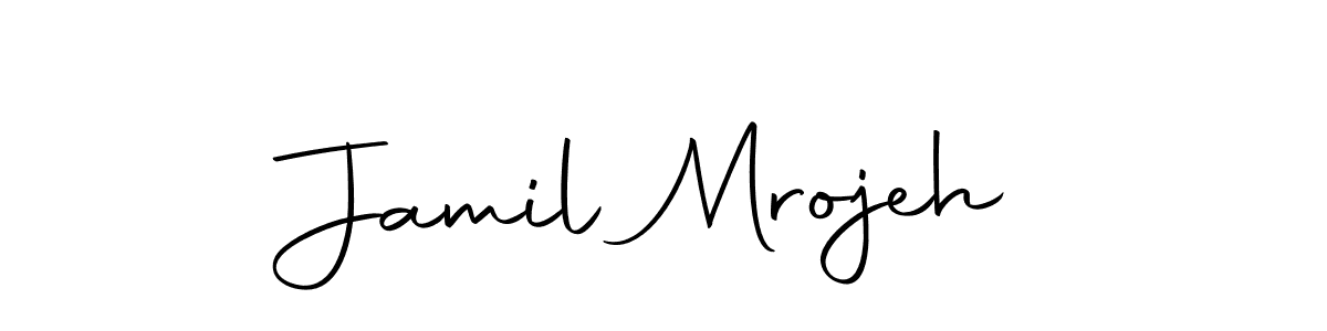 You should practise on your own different ways (Autography-DOLnW) to write your name (Jamil Mrojeh) in signature. don't let someone else do it for you. Jamil Mrojeh signature style 10 images and pictures png