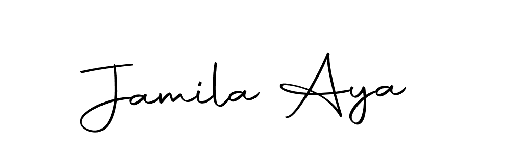 How to make Jamila Aya signature? Autography-DOLnW is a professional autograph style. Create handwritten signature for Jamila Aya name. Jamila Aya signature style 10 images and pictures png