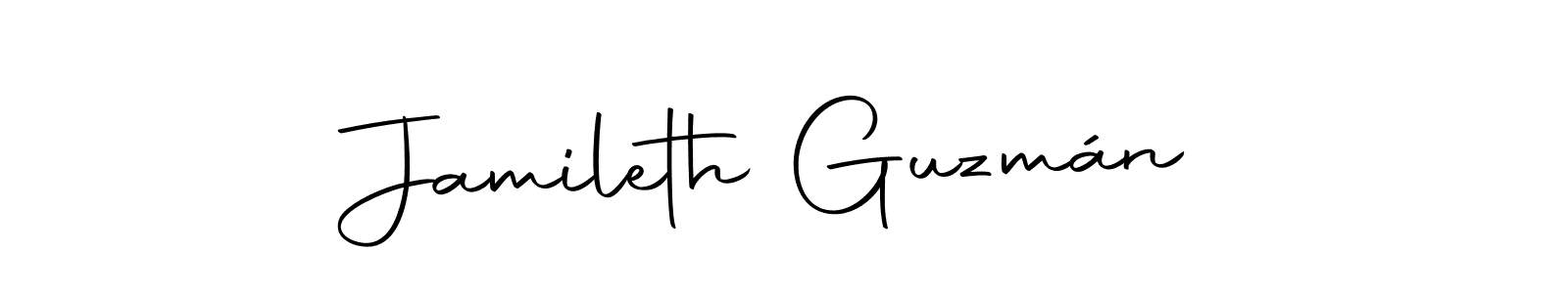 Design your own signature with our free online signature maker. With this signature software, you can create a handwritten (Autography-DOLnW) signature for name Jamileth Guzmán. Jamileth Guzmán signature style 10 images and pictures png