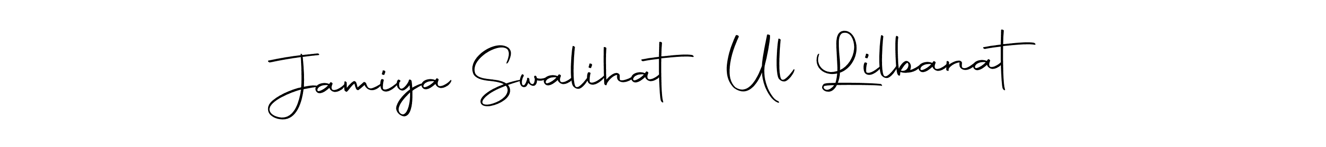 Jamiya Swalihat Ul Lilbanat stylish signature style. Best Handwritten Sign (Autography-DOLnW) for my name. Handwritten Signature Collection Ideas for my name Jamiya Swalihat Ul Lilbanat. Jamiya Swalihat Ul Lilbanat signature style 10 images and pictures png
