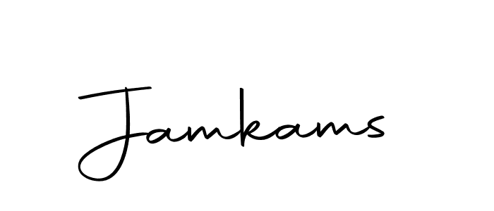 Make a beautiful signature design for name Jamkams. Use this online signature maker to create a handwritten signature for free. Jamkams signature style 10 images and pictures png