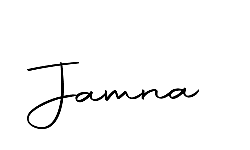 Design your own signature with our free online signature maker. With this signature software, you can create a handwritten (Autography-DOLnW) signature for name Jamna. Jamna signature style 10 images and pictures png