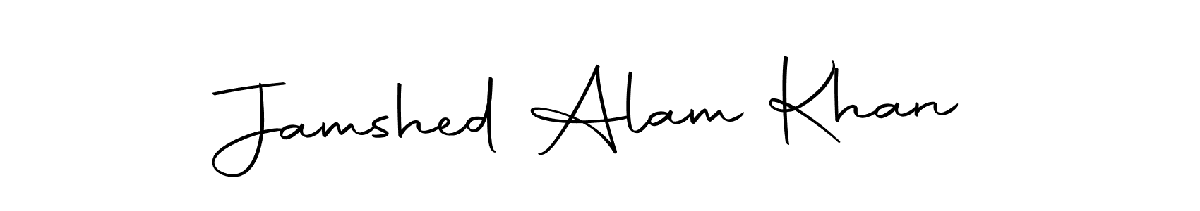 How to make Jamshed Alam Khan name signature. Use Autography-DOLnW style for creating short signs online. This is the latest handwritten sign. Jamshed Alam Khan signature style 10 images and pictures png