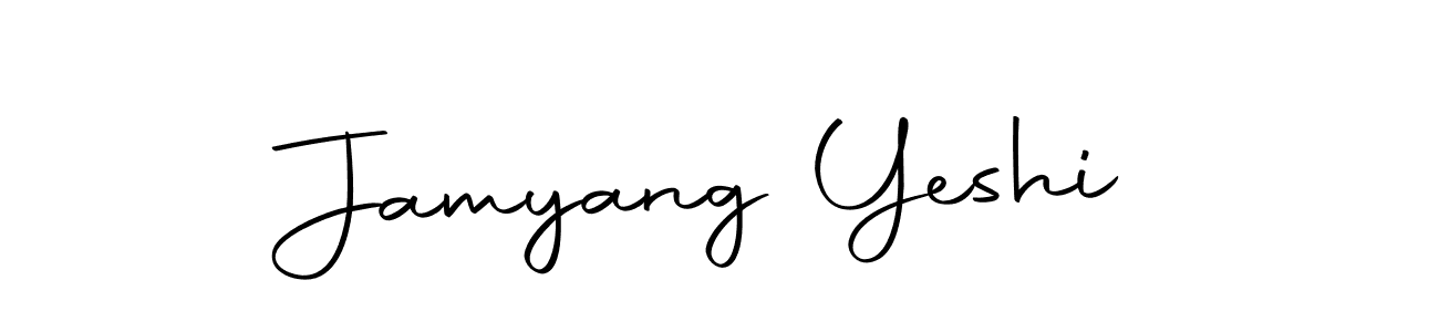 Design your own signature with our free online signature maker. With this signature software, you can create a handwritten (Autography-DOLnW) signature for name Jamyang Yeshi. Jamyang Yeshi signature style 10 images and pictures png