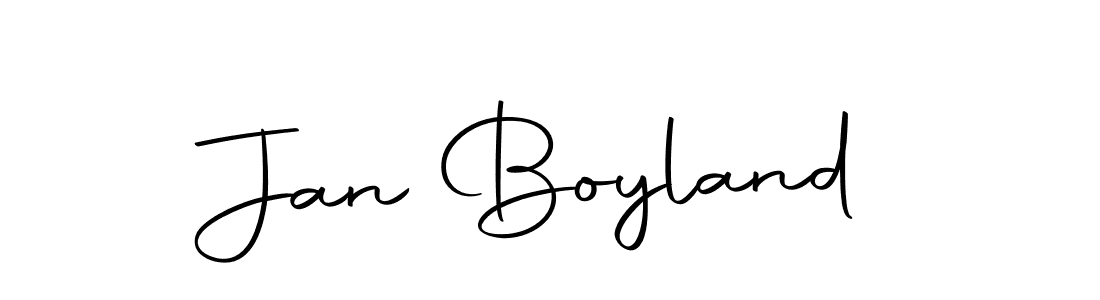How to make Jan Boyland name signature. Use Autography-DOLnW style for creating short signs online. This is the latest handwritten sign. Jan Boyland signature style 10 images and pictures png