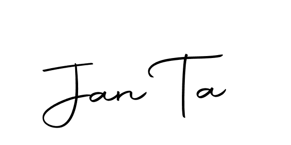 How to make Jan Ta signature? Autography-DOLnW is a professional autograph style. Create handwritten signature for Jan Ta name. Jan Ta signature style 10 images and pictures png