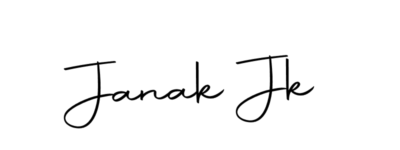 Use a signature maker to create a handwritten signature online. With this signature software, you can design (Autography-DOLnW) your own signature for name Janak Jk. Janak Jk signature style 10 images and pictures png