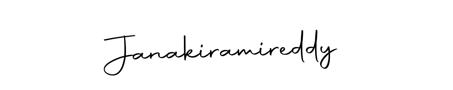 Design your own signature with our free online signature maker. With this signature software, you can create a handwritten (Autography-DOLnW) signature for name Janakiramireddy. Janakiramireddy signature style 10 images and pictures png