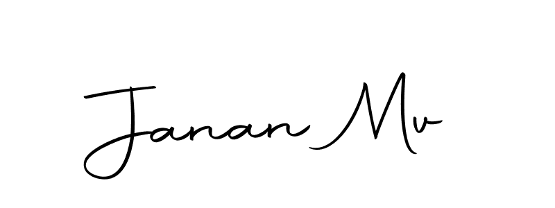 Use a signature maker to create a handwritten signature online. With this signature software, you can design (Autography-DOLnW) your own signature for name Janan Mv. Janan Mv signature style 10 images and pictures png