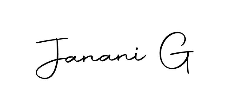 How to make Janani G signature? Autography-DOLnW is a professional autograph style. Create handwritten signature for Janani G name. Janani G signature style 10 images and pictures png