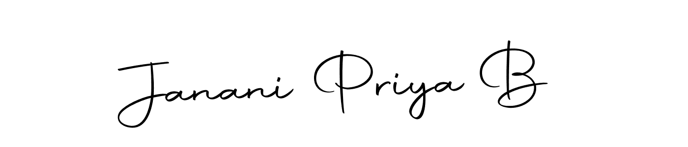 Here are the top 10 professional signature styles for the name Janani Priya B. These are the best autograph styles you can use for your name. Janani Priya B signature style 10 images and pictures png