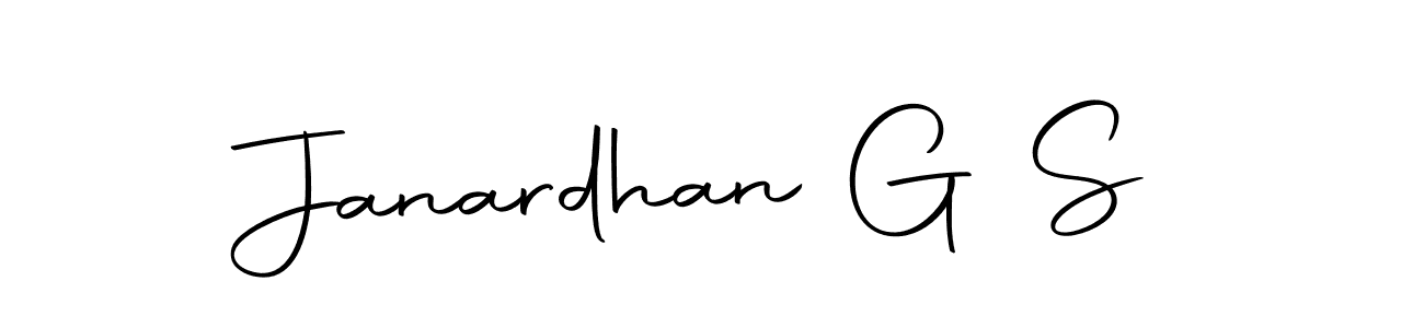 How to make Janardhan G S signature? Autography-DOLnW is a professional autograph style. Create handwritten signature for Janardhan G S name. Janardhan G S signature style 10 images and pictures png