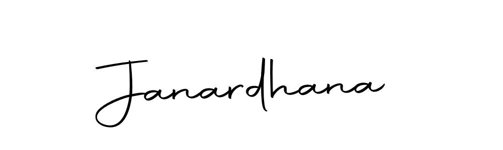 Design your own signature with our free online signature maker. With this signature software, you can create a handwritten (Autography-DOLnW) signature for name Janardhana. Janardhana signature style 10 images and pictures png