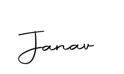 Design your own signature with our free online signature maker. With this signature software, you can create a handwritten (Autography-DOLnW) signature for name Janav. Janav signature style 10 images and pictures png