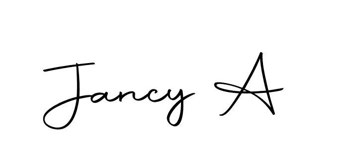 Jancy A stylish signature style. Best Handwritten Sign (Autography-DOLnW) for my name. Handwritten Signature Collection Ideas for my name Jancy A. Jancy A signature style 10 images and pictures png