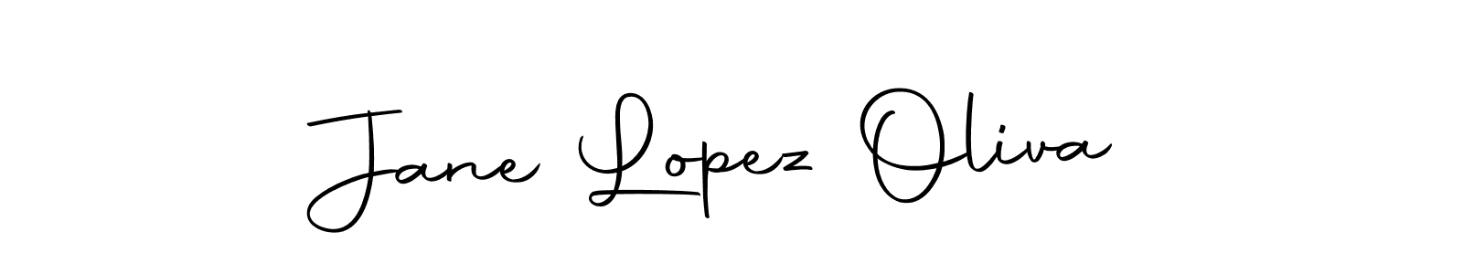 How to make Jane Lopez Oliva name signature. Use Autography-DOLnW style for creating short signs online. This is the latest handwritten sign. Jane Lopez Oliva signature style 10 images and pictures png