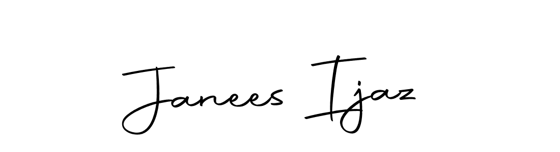 Use a signature maker to create a handwritten signature online. With this signature software, you can design (Autography-DOLnW) your own signature for name Janees Ijaz. Janees Ijaz signature style 10 images and pictures png