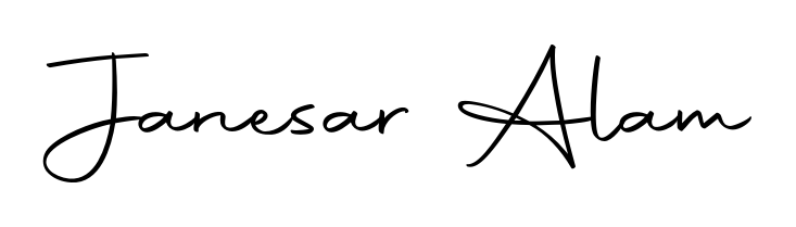 A stylish, flowing autograph style designed for name Janesar Alam using Autography-DOLnW typography. Perfect for digital creative projects. Janesar Alam signature style 10 images and pictures png