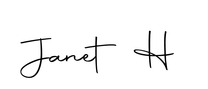 Make a beautiful signature design for name Janet H. With this signature (Autography-DOLnW) style, you can create a handwritten signature for free. Janet H signature style 10 images and pictures png