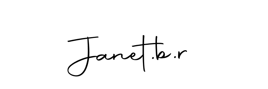 Design your own signature with our free online signature maker. With this signature software, you can create a handwritten (Autography-DOLnW) signature for name Janet.b.r. Janet.b.r signature style 10 images and pictures png