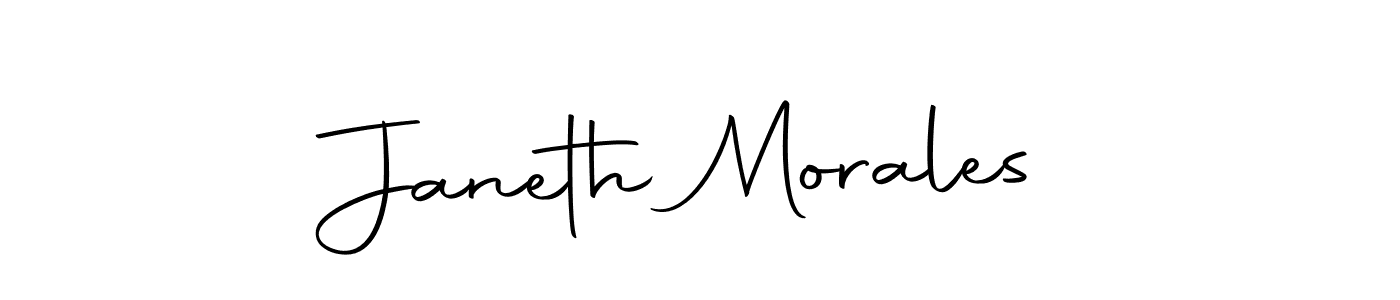 Design your own signature with our free online signature maker. With this signature software, you can create a handwritten (Autography-DOLnW) signature for name Janeth Morales. Janeth Morales signature style 10 images and pictures png