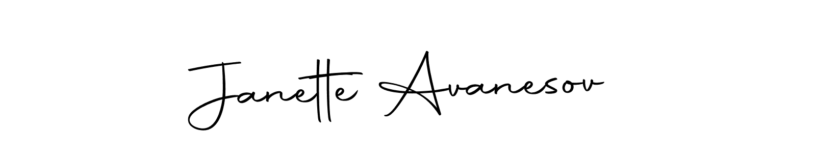 Janette Avanesov stylish signature style. Best Handwritten Sign (Autography-DOLnW) for my name. Handwritten Signature Collection Ideas for my name Janette Avanesov. Janette Avanesov signature style 10 images and pictures png