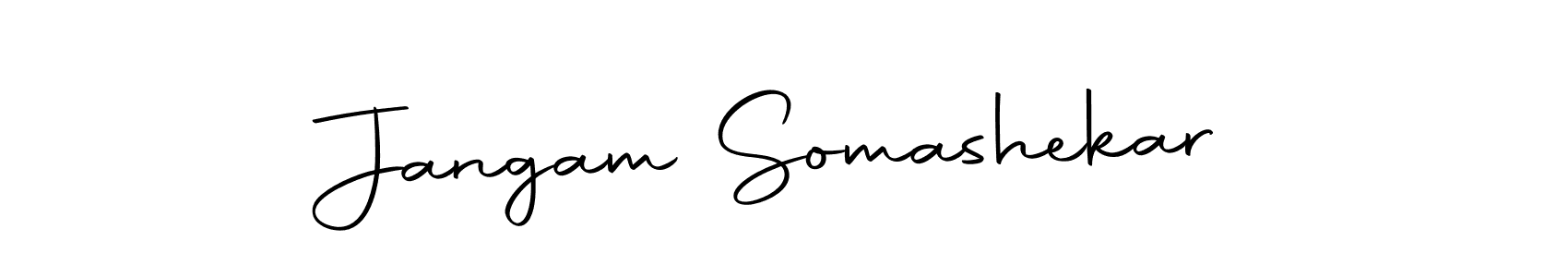 How to make Jangam Somashekar name signature. Use Autography-DOLnW style for creating short signs online. This is the latest handwritten sign. Jangam Somashekar signature style 10 images and pictures png