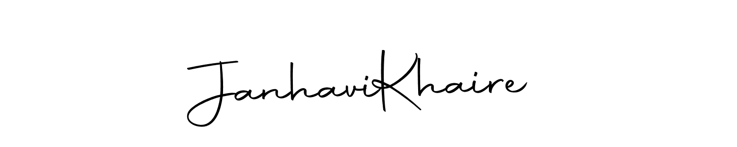 This is the best signature style for the Janhavi  Khaire name. Also you like these signature font (Autography-DOLnW). Mix name signature. Janhavi  Khaire signature style 10 images and pictures png