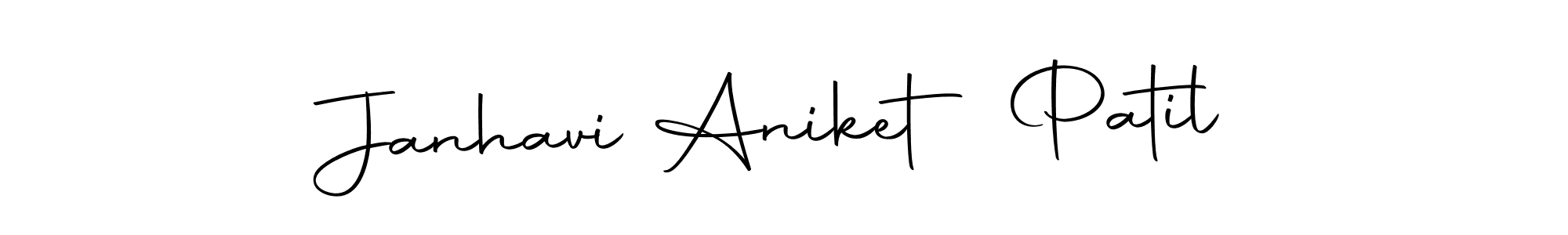 How to make Janhavi Aniket Patil name signature. Use Autography-DOLnW style for creating short signs online. This is the latest handwritten sign. Janhavi Aniket Patil signature style 10 images and pictures png
