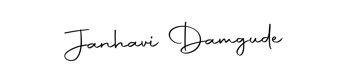 How to make Janhavi Damgude name signature. Use Autography-DOLnW style for creating short signs online. This is the latest handwritten sign. Janhavi Damgude signature style 10 images and pictures png