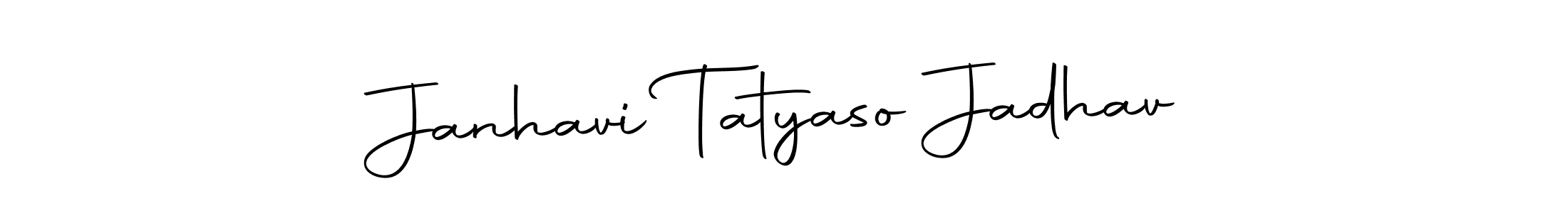 This is the best signature style for the Janhavi Tatyaso Jadhav name. Also you like these signature font (Autography-DOLnW). Mix name signature. Janhavi Tatyaso Jadhav signature style 10 images and pictures png