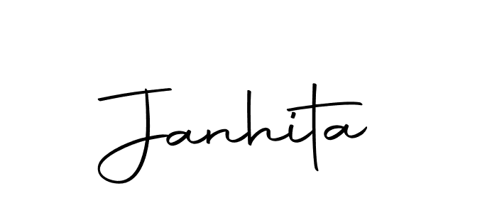 Use a signature maker to create a handwritten signature online. With this signature software, you can design (Autography-DOLnW) your own signature for name Janhita. Janhita signature style 10 images and pictures png