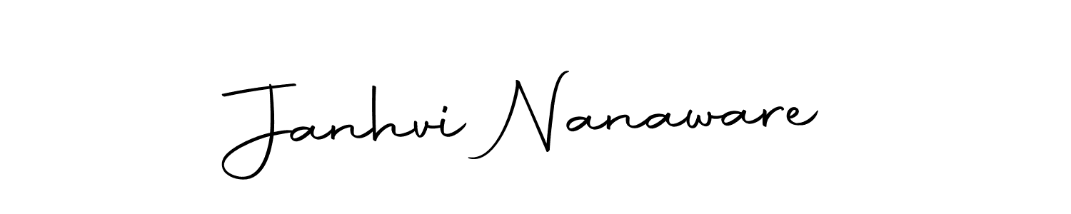 Janhvi Nanaware stylish signature style. Best Handwritten Sign (Autography-DOLnW) for my name. Handwritten Signature Collection Ideas for my name Janhvi Nanaware. Janhvi Nanaware signature style 10 images and pictures png