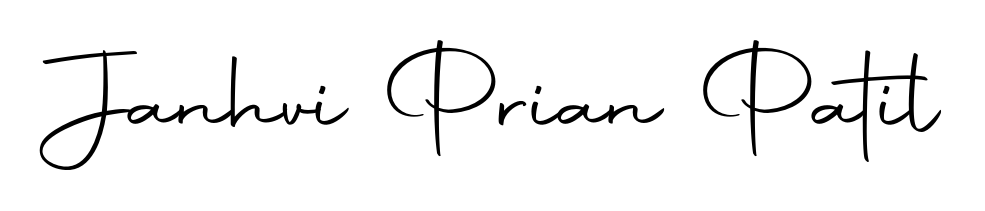 Practice writing Janhvi Prian Patil with the flow of Autography-DOLnW lettering. A fantastic source of inspiration for developing your personal signature style. Janhvi Prian Patil signature style 10 images and pictures png