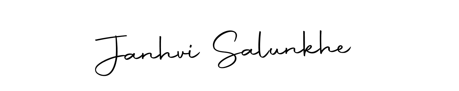 Janhvi Salunkhe stylish signature style. Best Handwritten Sign (Autography-DOLnW) for my name. Handwritten Signature Collection Ideas for my name Janhvi Salunkhe. Janhvi Salunkhe signature style 10 images and pictures png