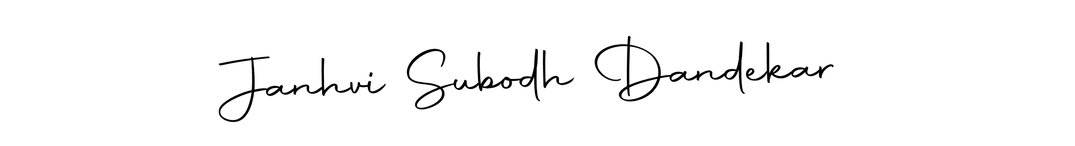 How to make Janhvi Subodh Dandekar name signature. Use Autography-DOLnW style for creating short signs online. This is the latest handwritten sign. Janhvi Subodh Dandekar signature style 10 images and pictures png