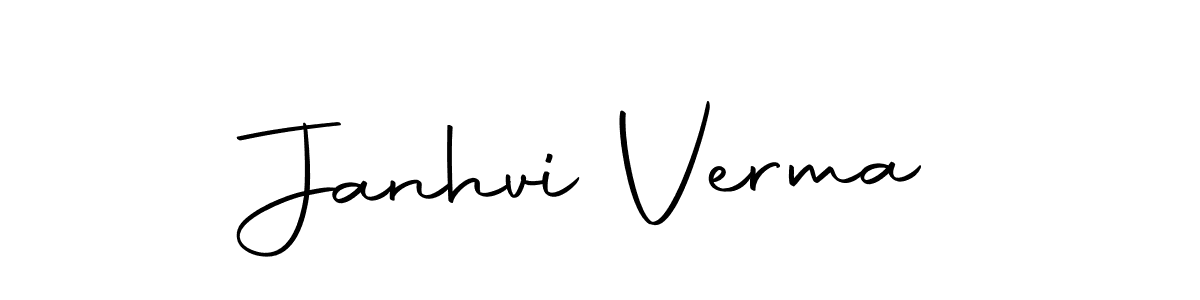 Create a beautiful signature design for name Janhvi Verma. With this signature (Autography-DOLnW) fonts, you can make a handwritten signature for free. Janhvi Verma signature style 10 images and pictures png